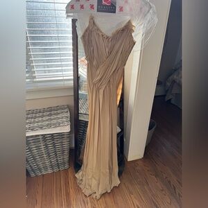 Elegant Tan Evening Gown